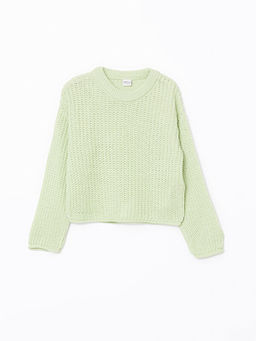 Bisiklet Yaka K?z ?ocuk Triko Kazak