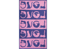 Полотенце махровое 6с103.412ж1 LOVE-кот(пурпурн3) 50х90см