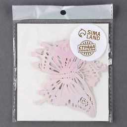 Набор для украшения Бабочки, набор 12 шт, цвет перламутровый белый - Страна карнавалия фото 5