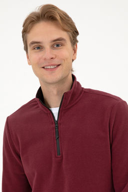 Erkek Bordo Basic Sweatshirt Sepette S_rpriz _ndirim - U.s. polo assn фото 2