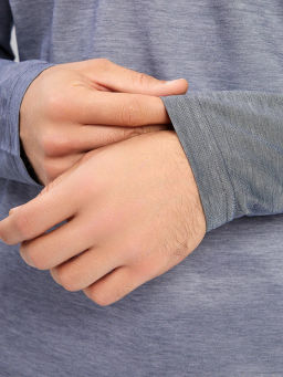 Джемпер мужской с воротником поло GREG G155-PM4-LT1636 (сине-серый)  фото 9