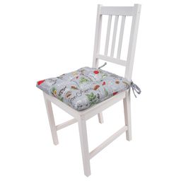 Сидушка на стул с завязками Радушная хозяйка 40х40, бязь, Чили