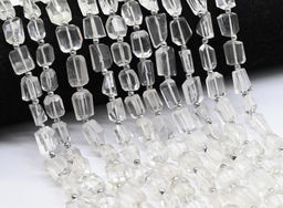 Бусины из горного хрусталя кристаллы 8*12мм, 25см, 19 бусин Радуга камня