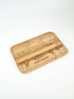 Менажница прямоугольная «Вилочки», бамбук