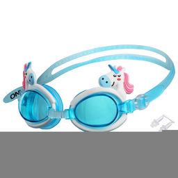 Очки для плавания детские ONLYTOP, беруши, цвета МИКС
