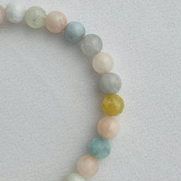 Браслет из Берилла микс и Кварца с подвеской - Радуга самоцветов фото 4