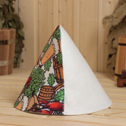 Шапка для бани Банная живопись принт - Добропаровъ фото 2