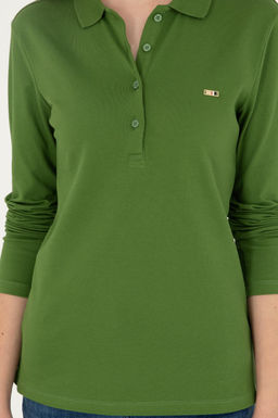 Женский зеленый базовый свитшот - U.s. polo assn фото 6