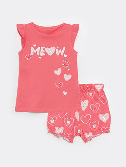 Bisiklet Yala Bask?l? K?z Bebek Pijama Tak?m