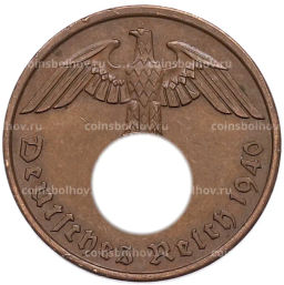 Монета 2 рейхспфеннига 1940 года A Германия