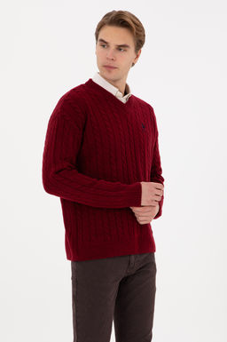 Erkek Bordo Kazak - U.s. polo assn фото 3