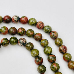 Бусины для украшений из Унакита (45 бусин)