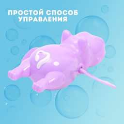 Игрушка заводная водоплавающая Бегемотик, МИКС - Simaland фото 4