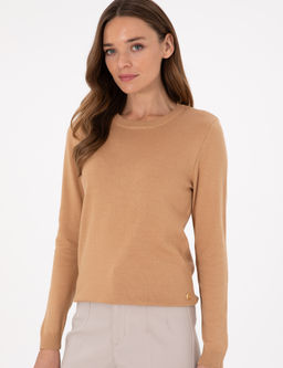 Camel Slim Fit Basic Kazak