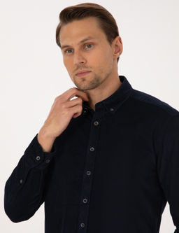 Lacivert Regular Fit Uzun Kollu G_mlek - Pierre cardin фото 2