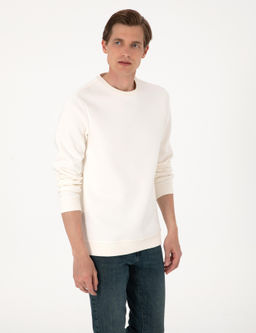 Ekru 3 _plik Regular Fit __i Polarl_ Bisiklet Yaka Basic Sweatshirt - Pierre cardin фото 3