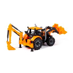 Экскаватор-погрузчик Прогресс инерционный (оранжевый) (в коробке) - Полесье фото 5