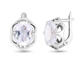 Серьги, горный хрусталь, СПН02601