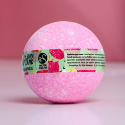 Цена за 2 шт. Бомбочка для ванны С 8 Марта!, 130 г, аромат малинового варенья, Чистое счастье  фото 2