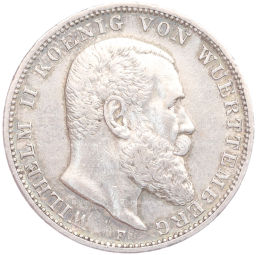 3 марки 1910 года F Германия (Вюртембург)