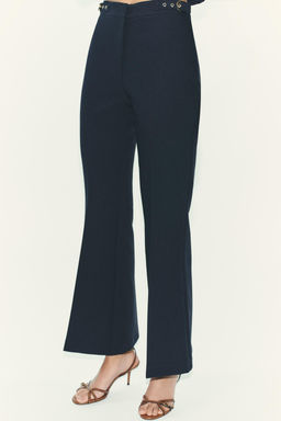 FLARE TROUSERS WITH BUCKLES - Zara фото 2