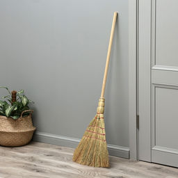 Метла 3-х прошивная «Сорго», усиленная, 450 г, 120 см, нить