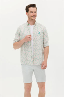 U. S. Polo Assn Мужская зеленая рубашка с длинным рукавом - U.s. polo assn фото 8
