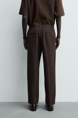 PANTAL?N CINTURA JOGGER CONFORT / Chocolate - Zara фото 3