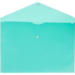 Цена за 10 шт. Папка-конверт на кнопке А4, 180 мкм, Calligrata Pastel, полупрозрачная, светло-мятный