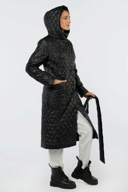 01-11383 Пальто женское демисезонное (пояс) - El podio фото 5