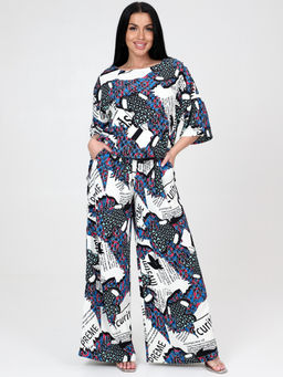 ЮЛИЯ-ЖК ЖЕНСКИЙ КОСТЮМ (Молочный/василёк) - А-дина фото 3