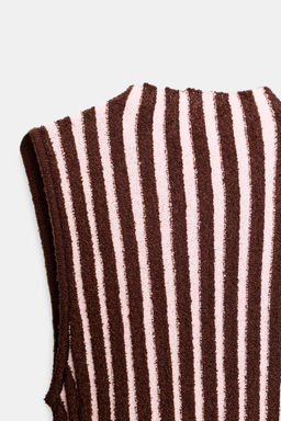 TEXTURED STRIPED SLEEVELESS TOP - Zara фото 16