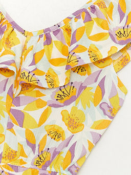 Kay?k Yaka Desenli K?z ?ocuk Tulum - Waikiki фото 3