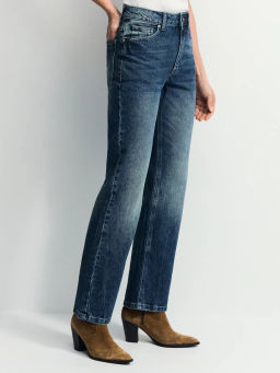 Джинсы straight с высокой посадкой регулярной длины / Zarina