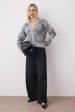 Murdum Yumusak Dokulu Baklava Desenli V Yaka Triko H?rka TWOAW26HI00229 - Trendyolmilla фото 6