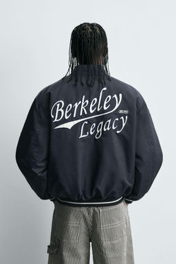 CONTRAST EMBROIDERY BOMBER JACKET - Zara фото 3