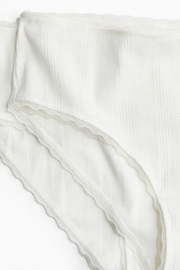 Pack de 2 bragas Hipster en pointelle - H&m фото 5