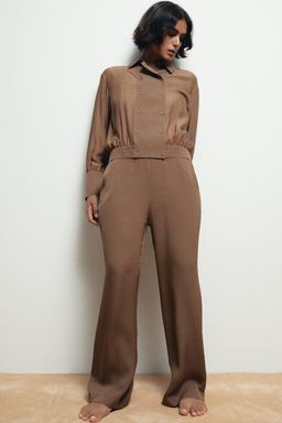 100% SILK DOUBLE-BREASTED SHIRT - Zara фото 3
