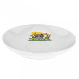 Блюдце чайное фарфоровое Мурка д140мм, h23мм, форма Унифицированный (Россия) - Домашняя мода фото 2