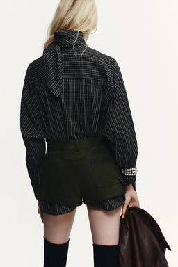 CHECK SHIRT WITH COTTON SCARF - Zara фото 6