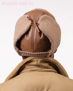 45-3-54 Ушанка мужская кожа (56-62)