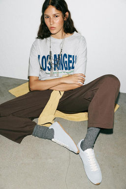 CONTRAST LEATHER TRAINERS - Zara фото 3