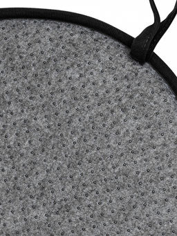 Подушка на стул D35 чёрный флис