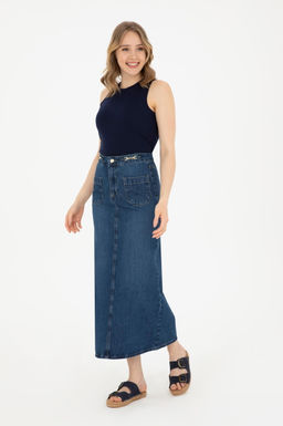 Женская синяя джинсовая юбка Неожиданная скидка в корзине