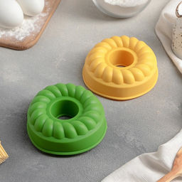 Форма для выпечки «Немецкий кекс. Косичка», силикон, d=11 см, цвет МИКС