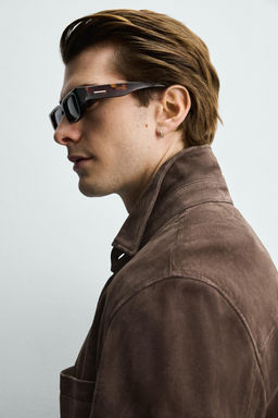 SOBRECAMISA PIEL ANTE / Chocolate - Zara фото 6