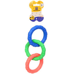 Игрушка для собаки три кольца "Мой Бро", цвет как на фото, d - 21см/150гр (лейбл)