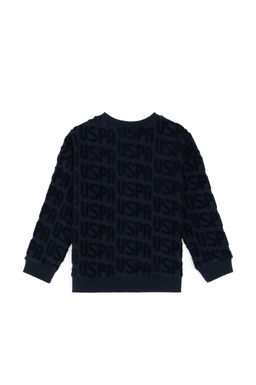 Erkek _ocuk Lacivert Bisiklet Yaka Sweatshirt