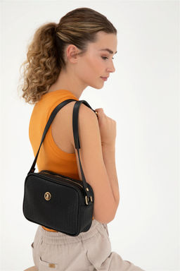 Сумка через плечо U.S. Polo Assn женская черная поливинилхлорид