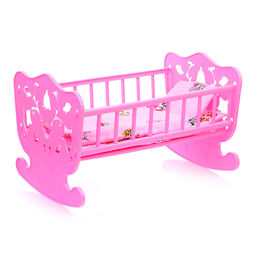 Кровать кукольная с комплектом белья 4 предмета (матрас, подушка, одеяло) 48х30см